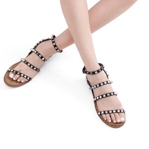 Studded gladiator sandals